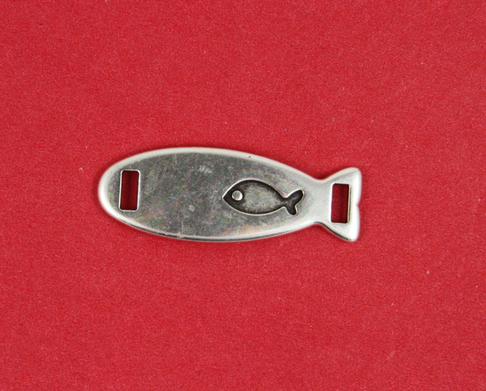 10/3 MADE in EUROPE zamak connector, zamak fish connector, 5mm cord connector, 5mm fish connector, bracelet fish finding (94107) Qty1