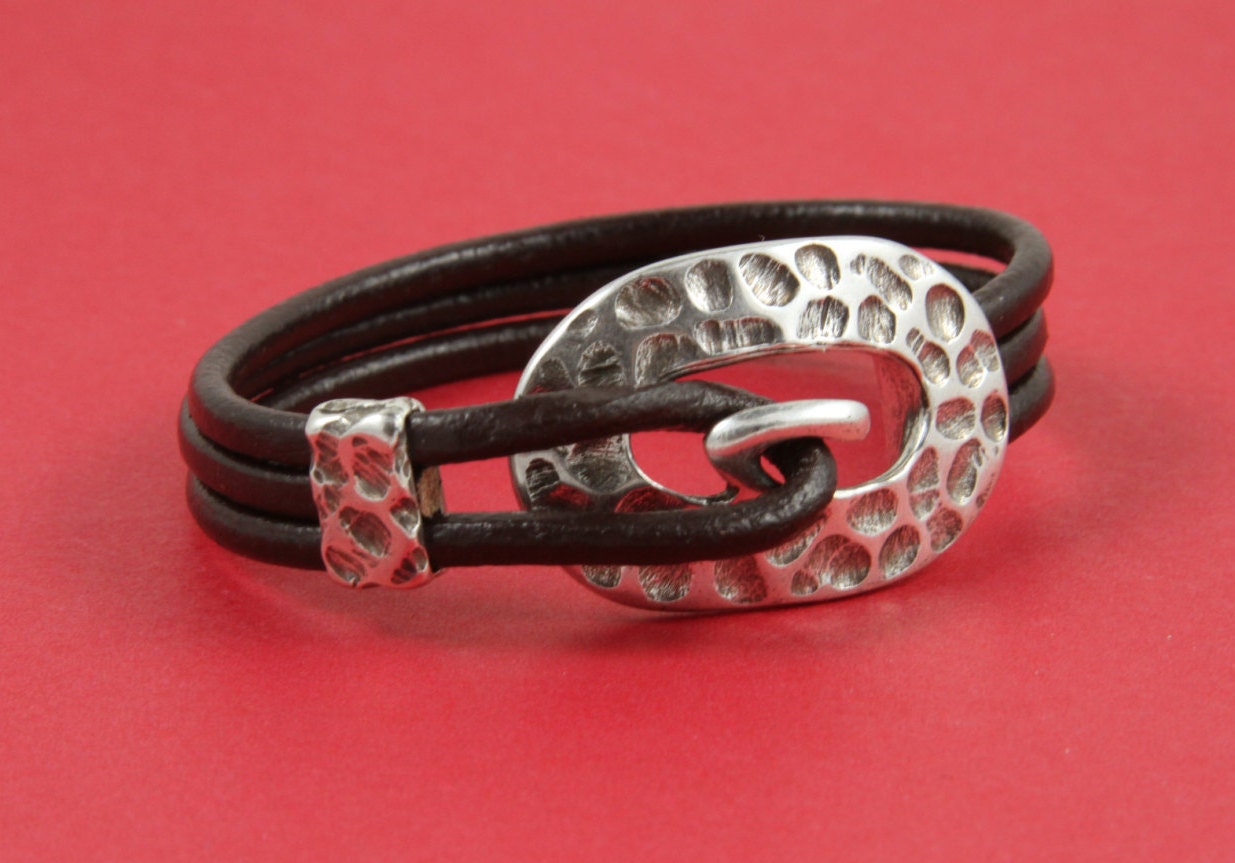 RC0069>>MADE in EUROPE zamak hammered oval hook clasp, silver hammered hook clasp, bracelet zamak hook clasp (Ablz75S/149S) qty1 set
