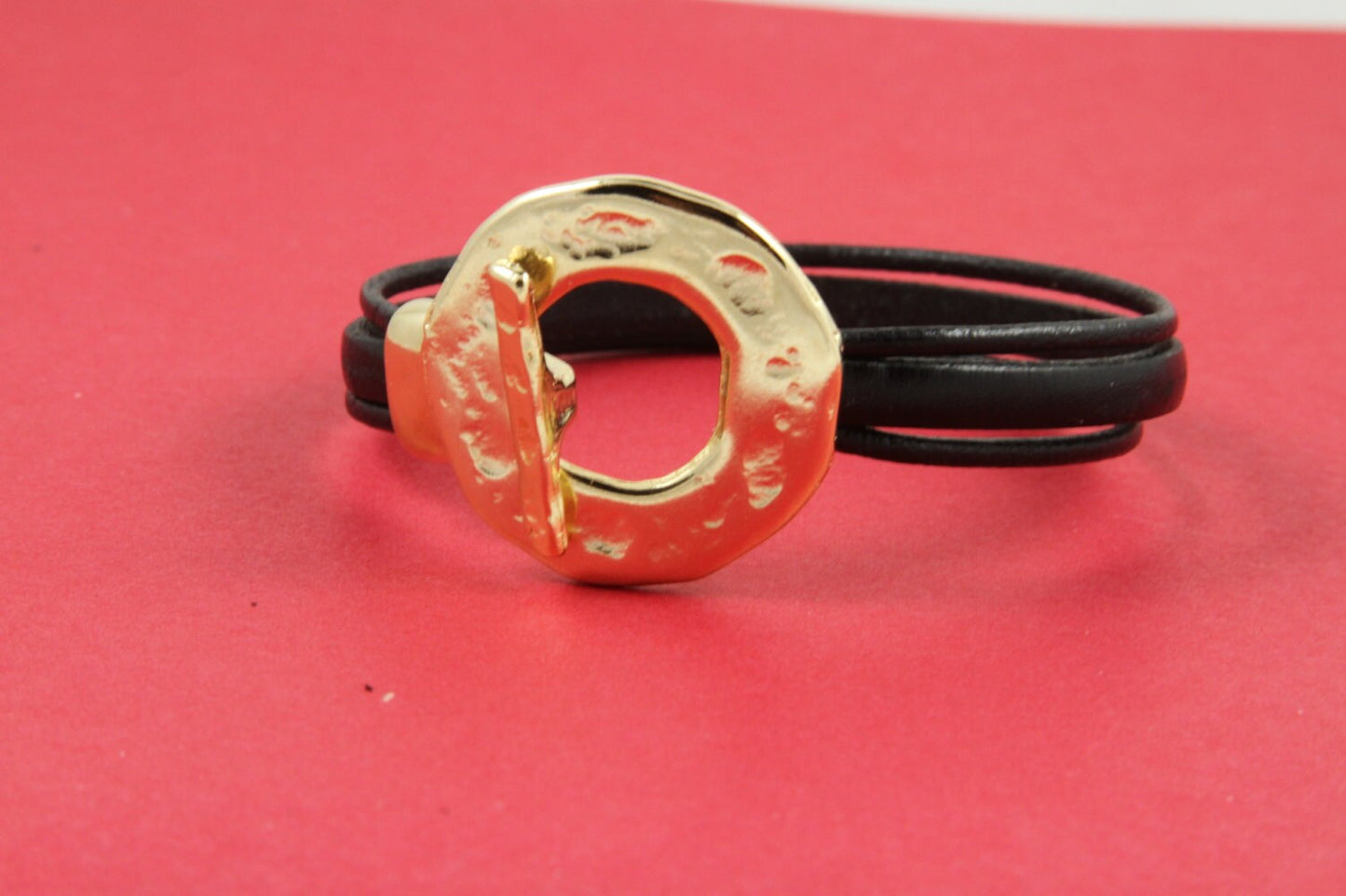 FC0279>>MADE in EUROPE zamak toggle clasp, bracelet toggle clasp, hammered toggle clasp, hammered circle toggle clasp (ABLZ78G)Qty1