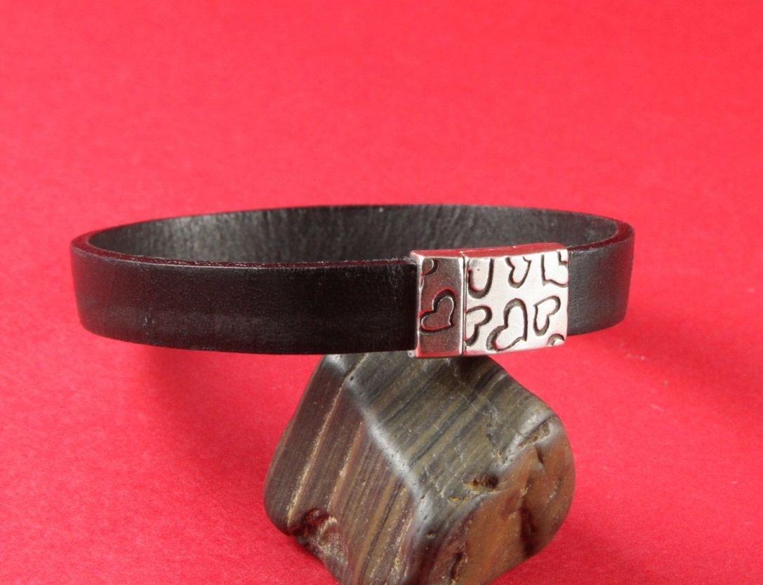 FC0099>>MADE in EUROPE zamak clasp, 10mm flat cord clasp, flat leather cord clasp, silver clasp Qty1