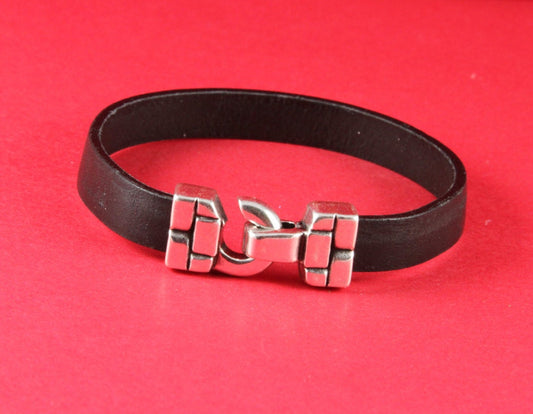 FC0243>>MADE in EUROPE zamak hook clasp, 10mm flat cord clasp, silver hook clasp (ng1535) Qty1