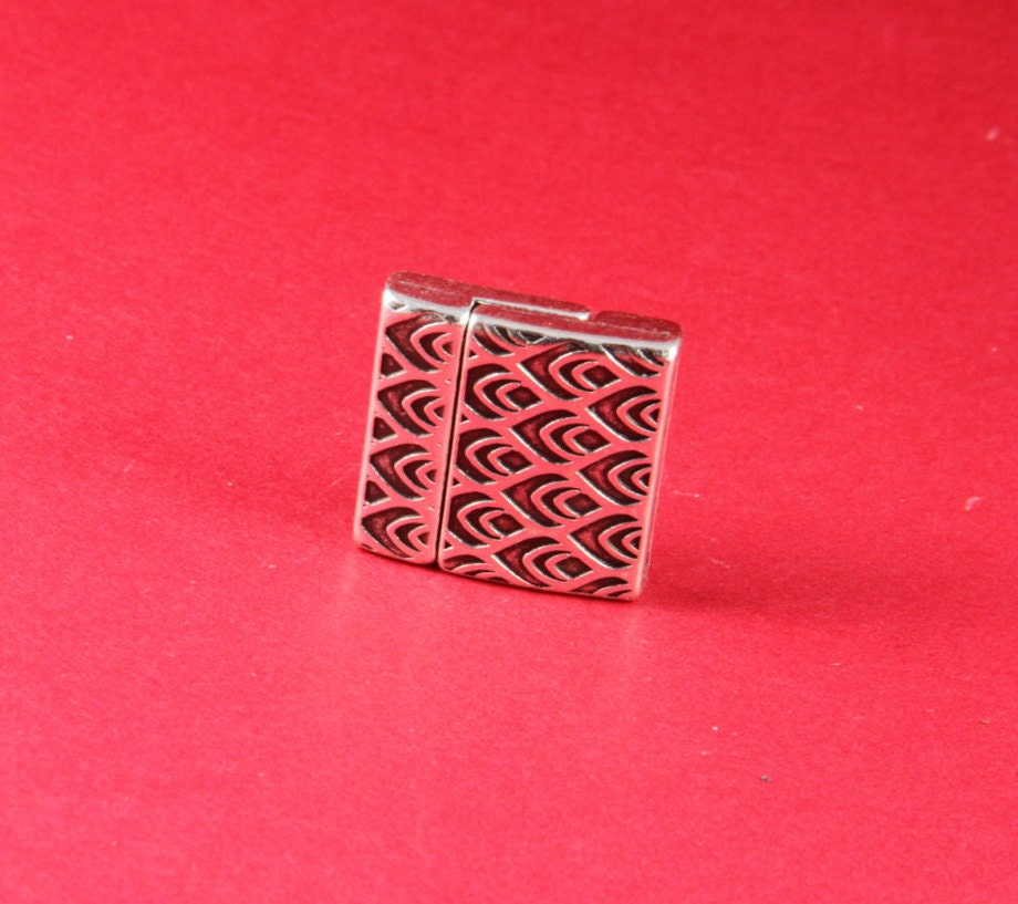 FC0249>>MADE in EUROPE zamak clasp, 20mm flat cord clasp, large clasp, silver or copper clasp Qty1