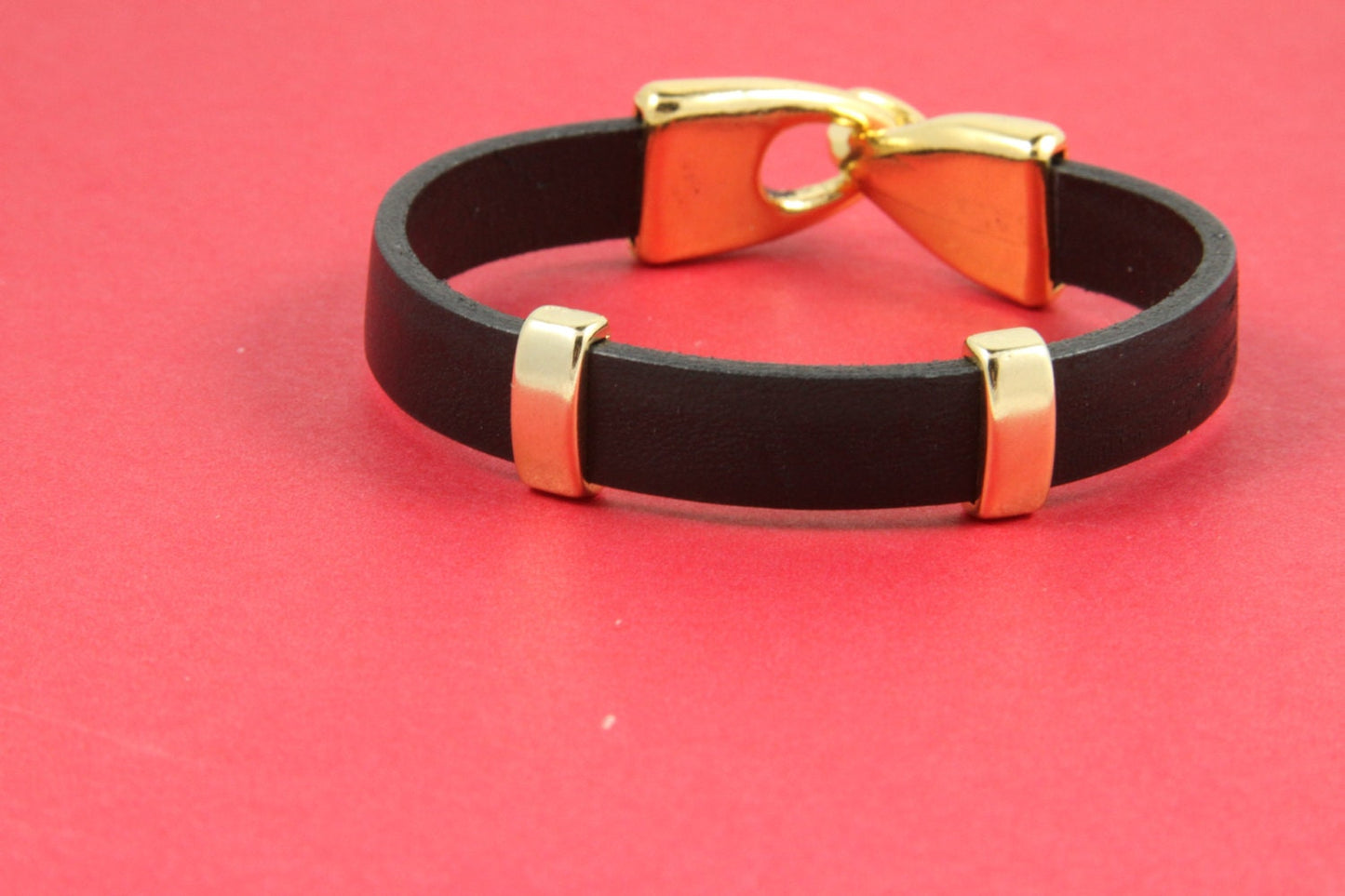 FS0088>>MADE in EUROPE 4 gold zamak slider bars, 10mm flat cord slider bars, 10mm cord gold sliders, zamak sliders (ABLZ65G) Qty 4