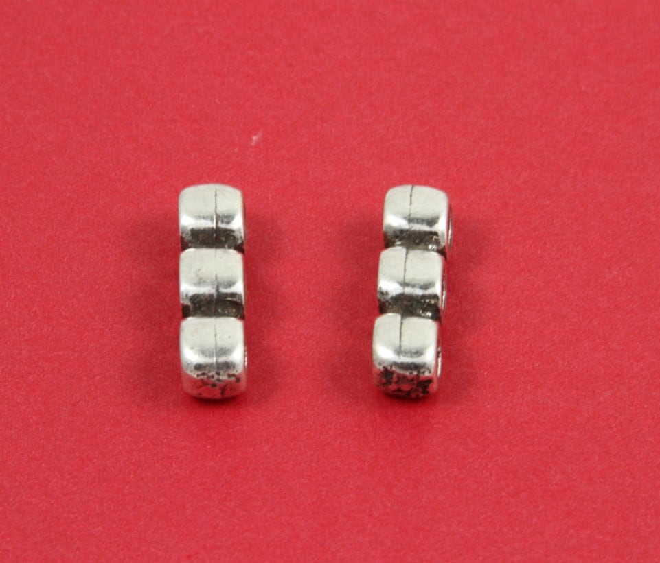 12/1 MADE in EUROPE 2 zamak separators, 3,5mm cord strand separator, multi strand bracelet strand separator (Ablz116S) Qty2