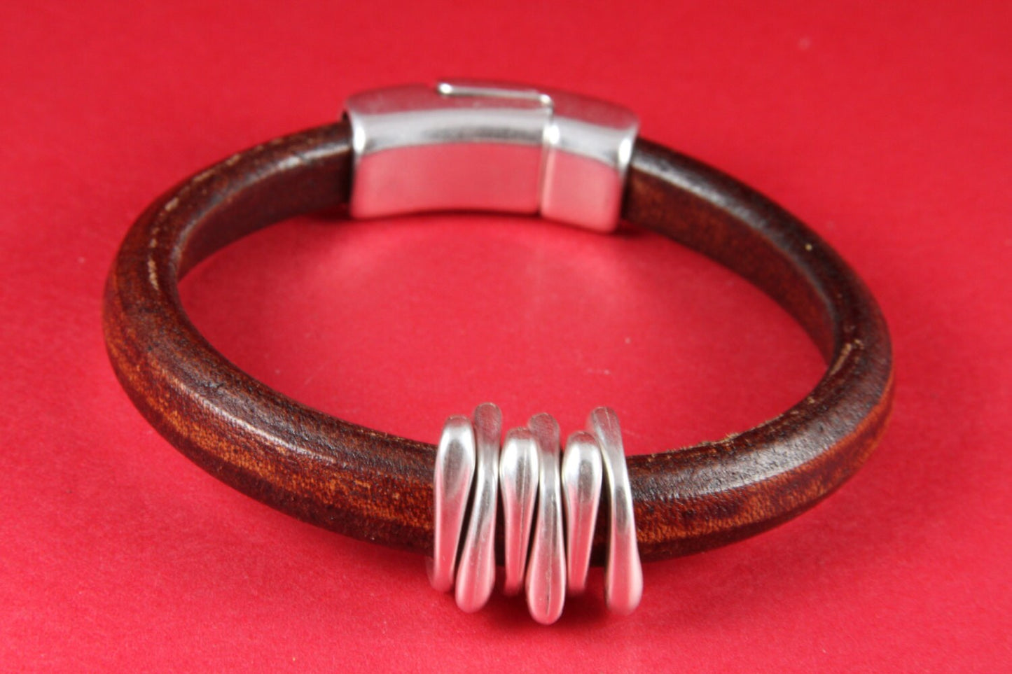 LS0004>>MADE IN EUROPE 5 zamak ring sliders, licorice ring slider, 10x6mm sliders, silver ring sliders Qty5