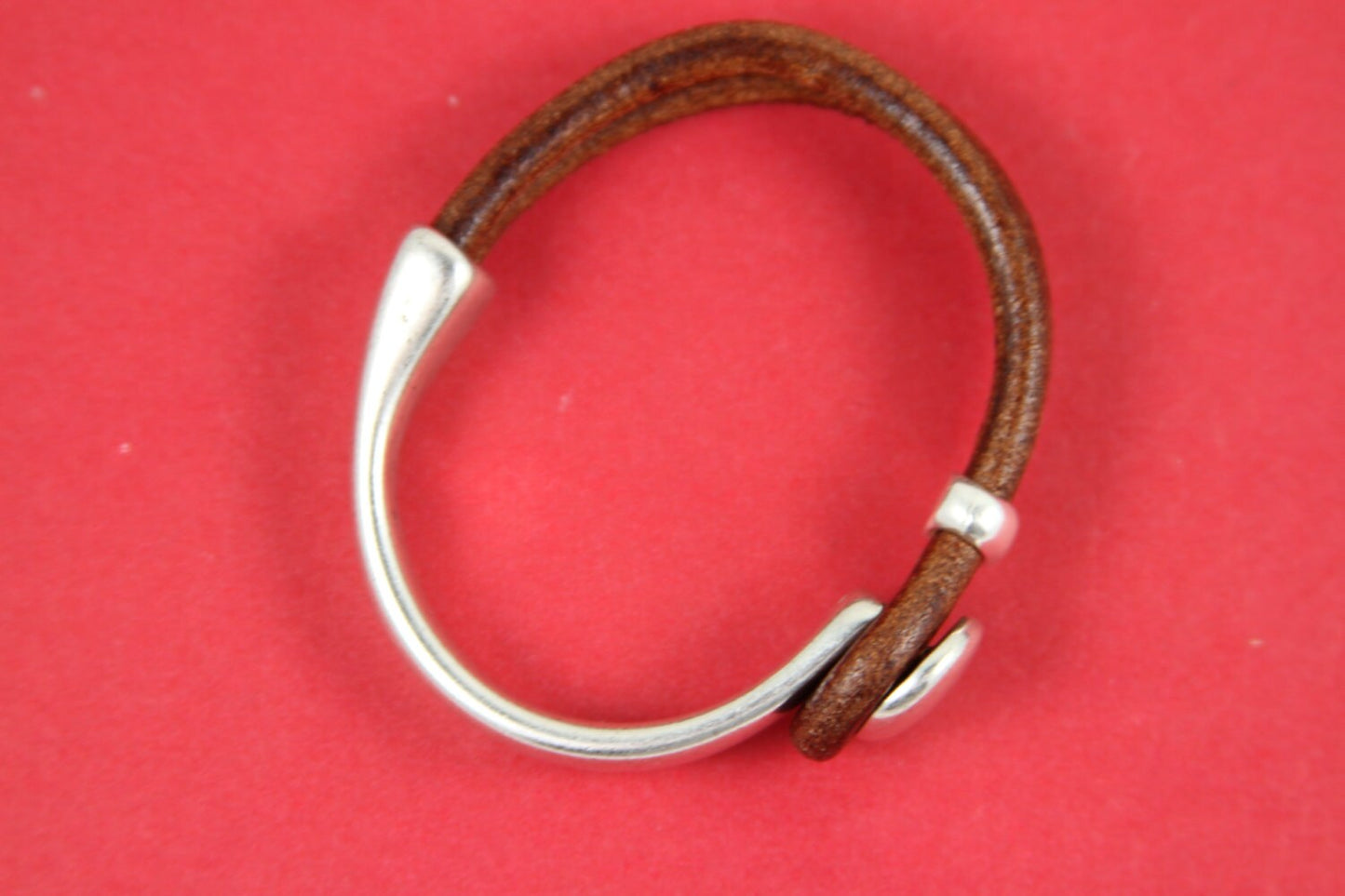 B0096>>MADE in EUROPE zamak button half bracelet+ separator, silver half bracelet, zamak half cuff, metal half bracelet (Ablz114S) Qty1