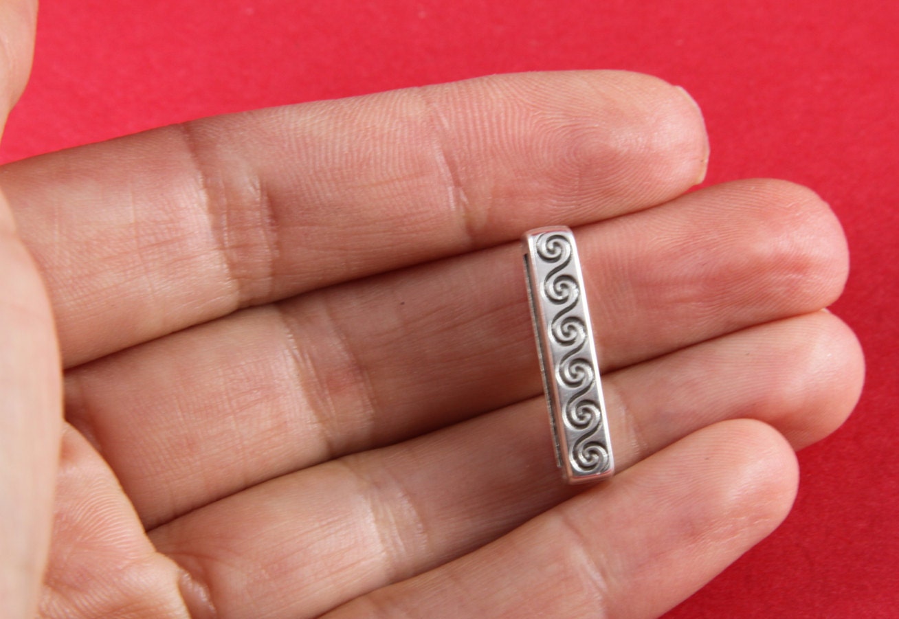 FS0098>> MADE in EUROPE 4 zamak sliders for 20mm cord, 20mm flat cord slider, zamak bar slider qty4