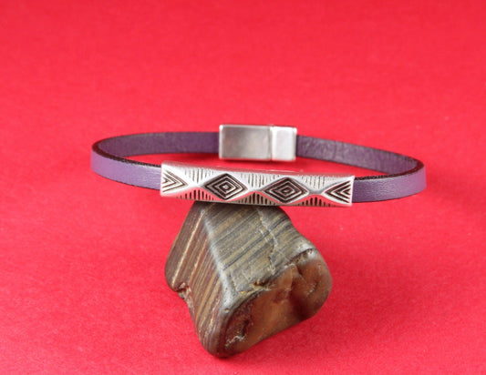 FS0104>>MADE in EUROPE 2 zamak tube sliders, 5mm cord slider tube, flat 5mm cord slider bead, silver slider tube Qty2