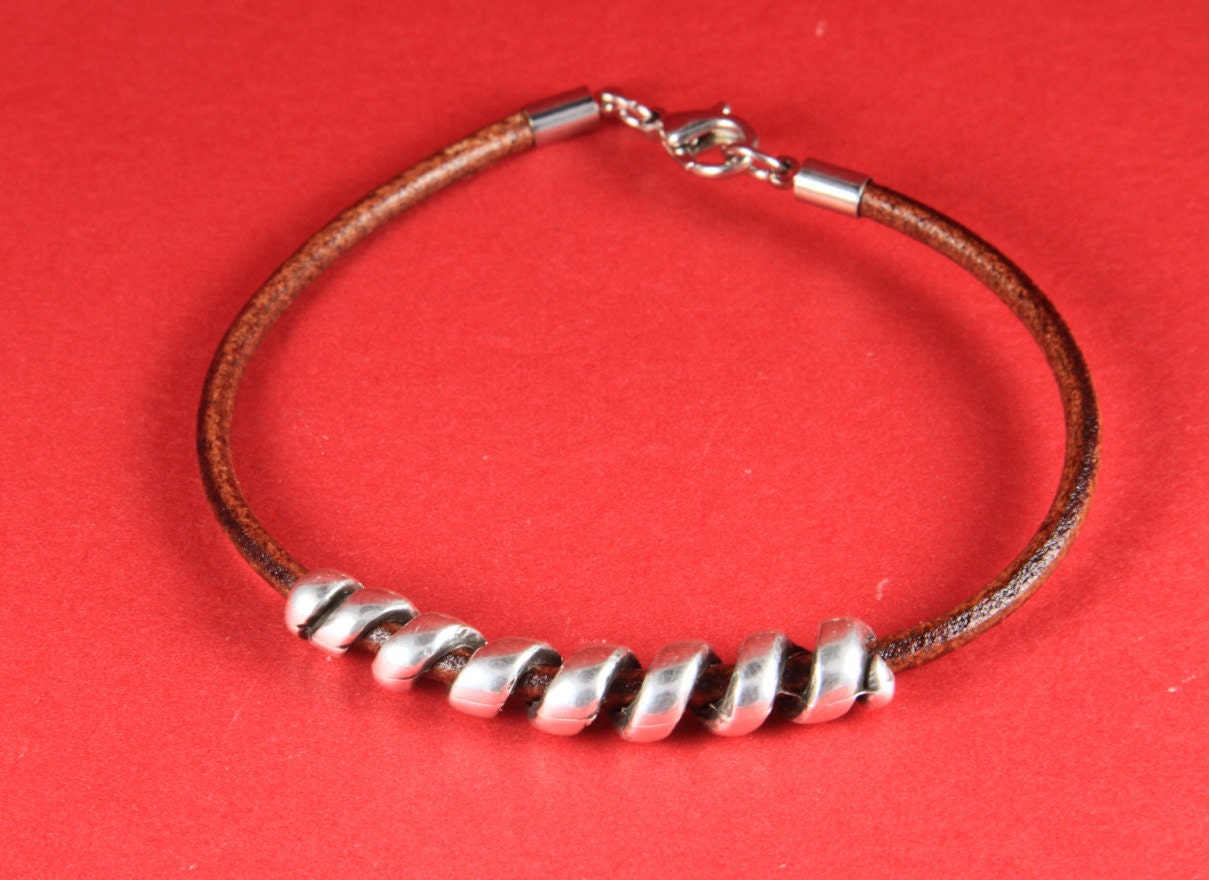 RS0001>>MADE IN EUROPE 2 zamak sliders, metal spiral tube, round cord slider , 3mm leather  slider (PF5008)Qty2