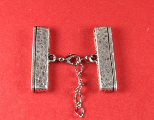 FC0248>>MADE in EUROPE 40mm hammered zamak clasp with extention chain,40mm adjustable clasp,flat 40mm clasp,heavy duty flat clasp (93956)qt1