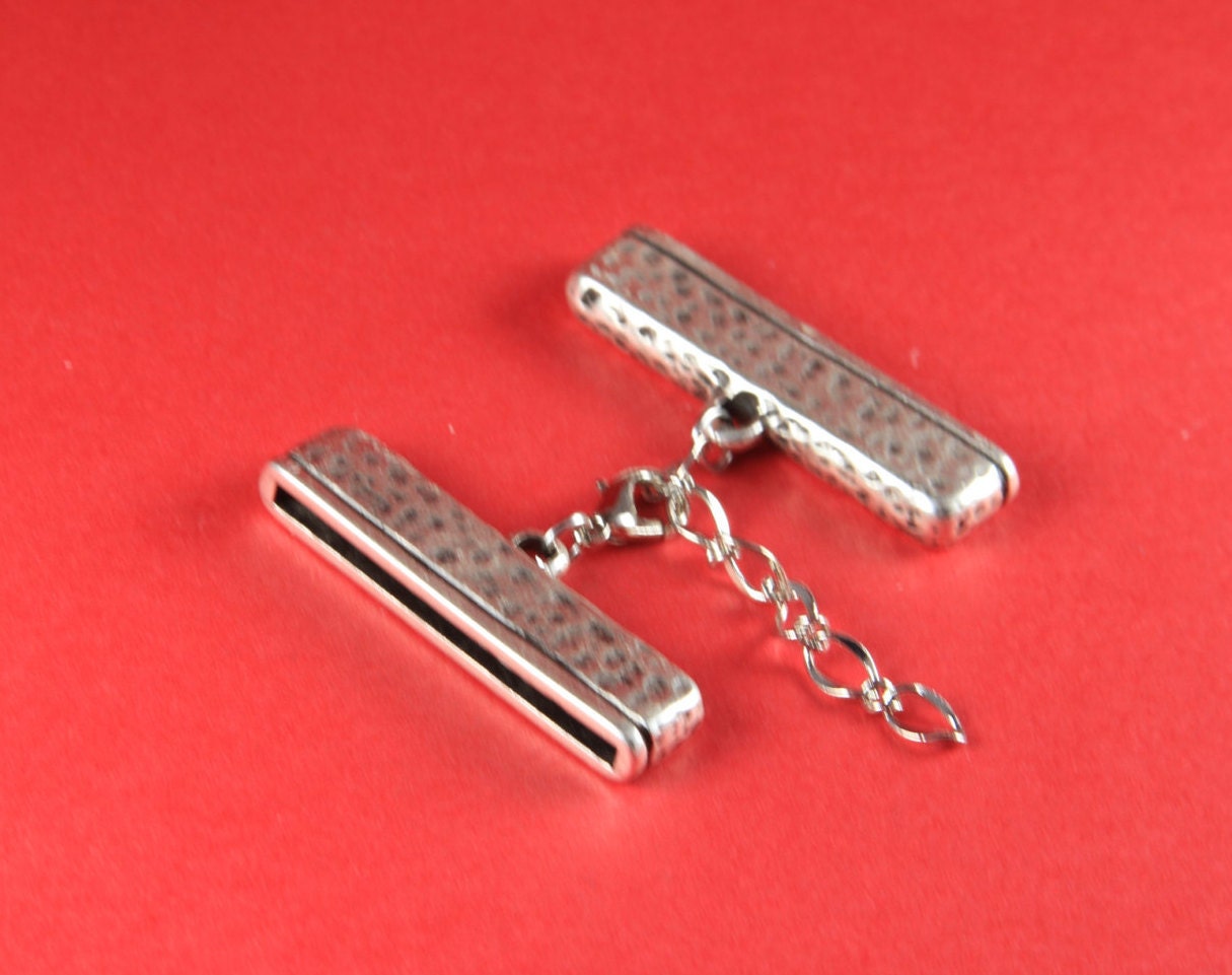 FC0248>>MADE in EUROPE 40mm hammered zamak clasp with extention chain,40mm adjustable clasp,flat 40mm clasp,heavy duty flat clasp (93956)qt1