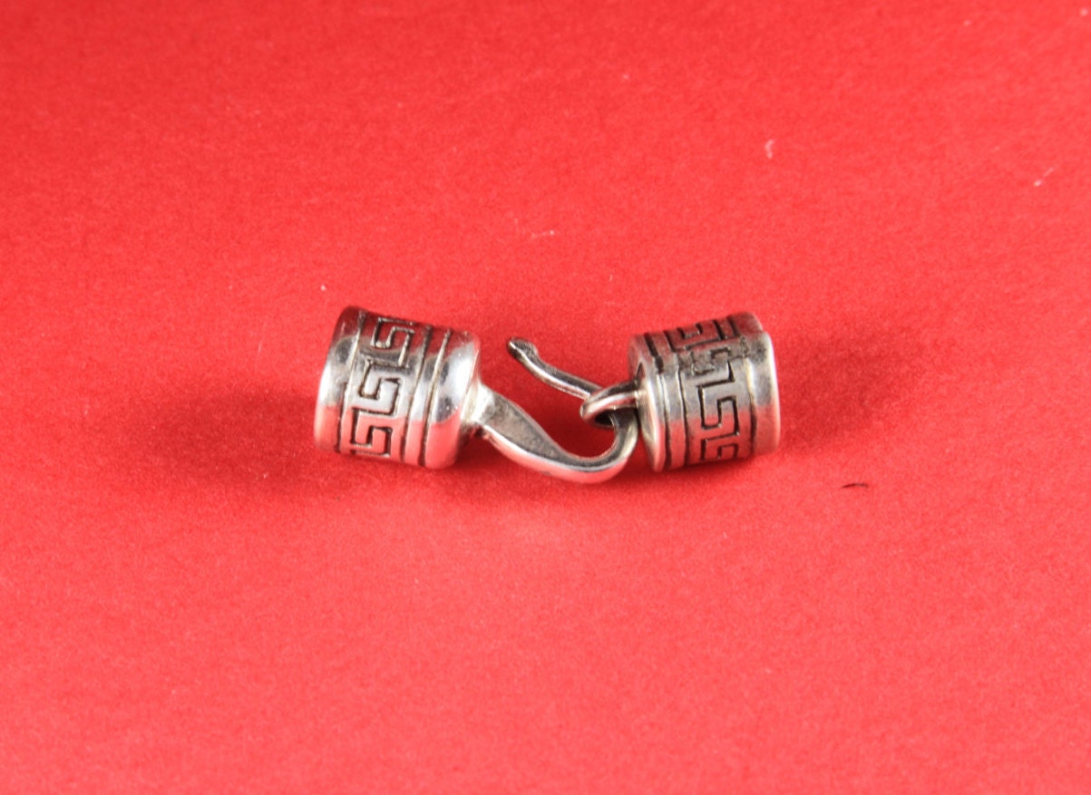 6/7 MADE IN EUROPE metal end caps, climbing cord ends, 10mm cord end, climbing cord clasp, climbing cord end caps (93448)Qty1set