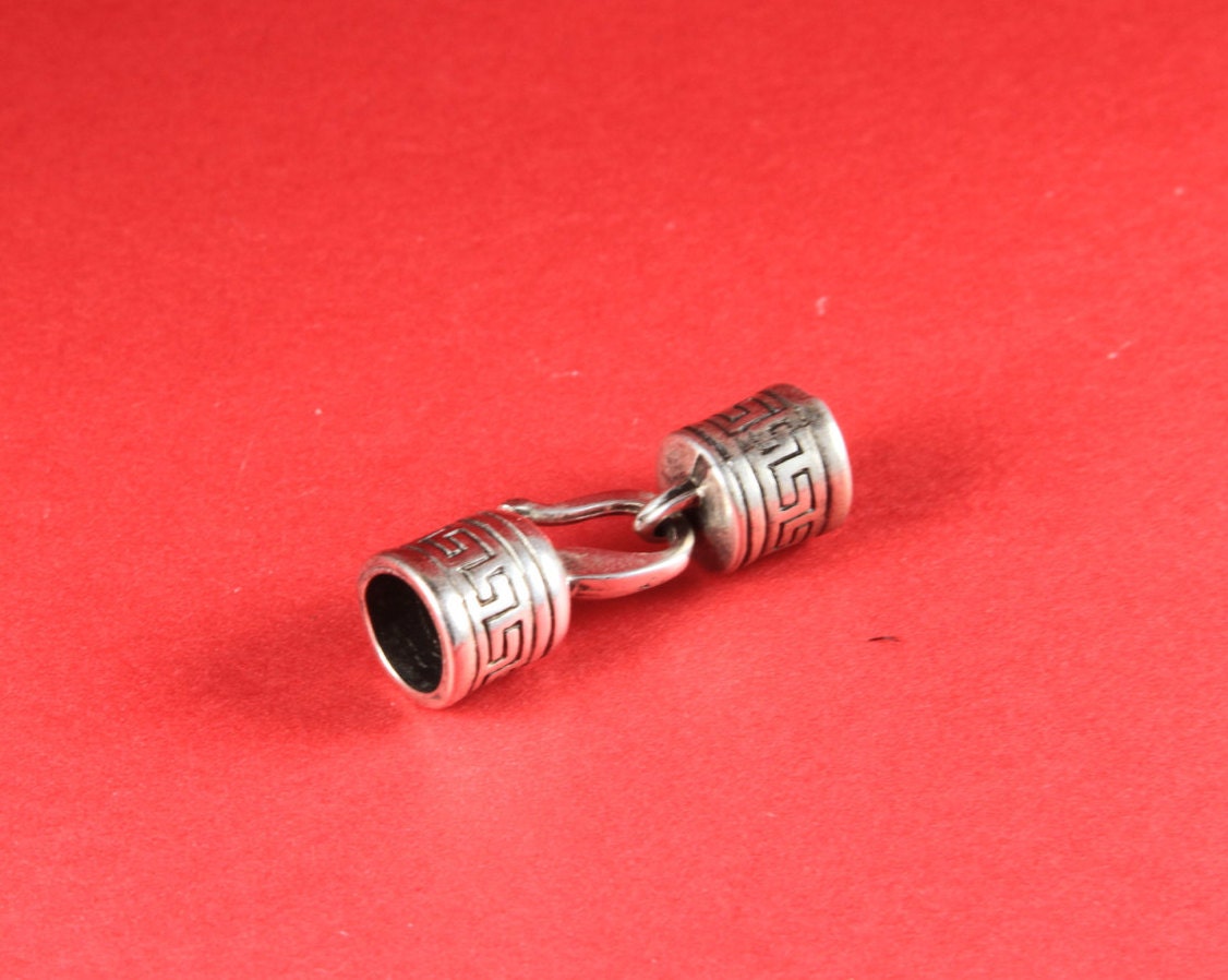 6/7 MADE IN EUROPE metal end caps, climbing cord ends, 10mm cord end, climbing cord clasp, climbing cord end caps (93448)Qty1set