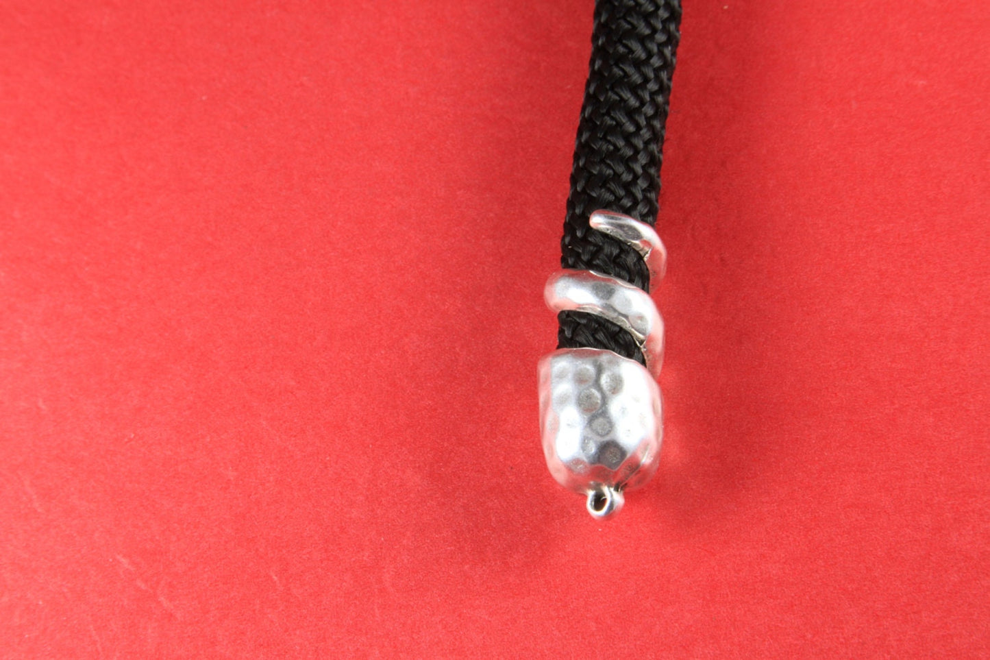 6/7 MADE IN EUROPE 2 zamak end caps, climbing cord ends, 10mm cord end, climbing cord hammered end caps Qty2