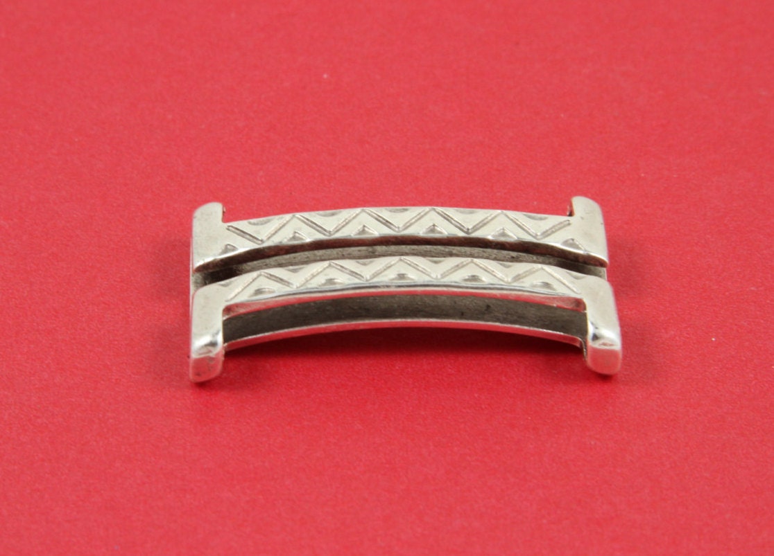 3/5 MADEin EUROPE zamak slider, 20mm cord slider, flat cord slider, flat 20mm leather cord slider (93988) Qty1