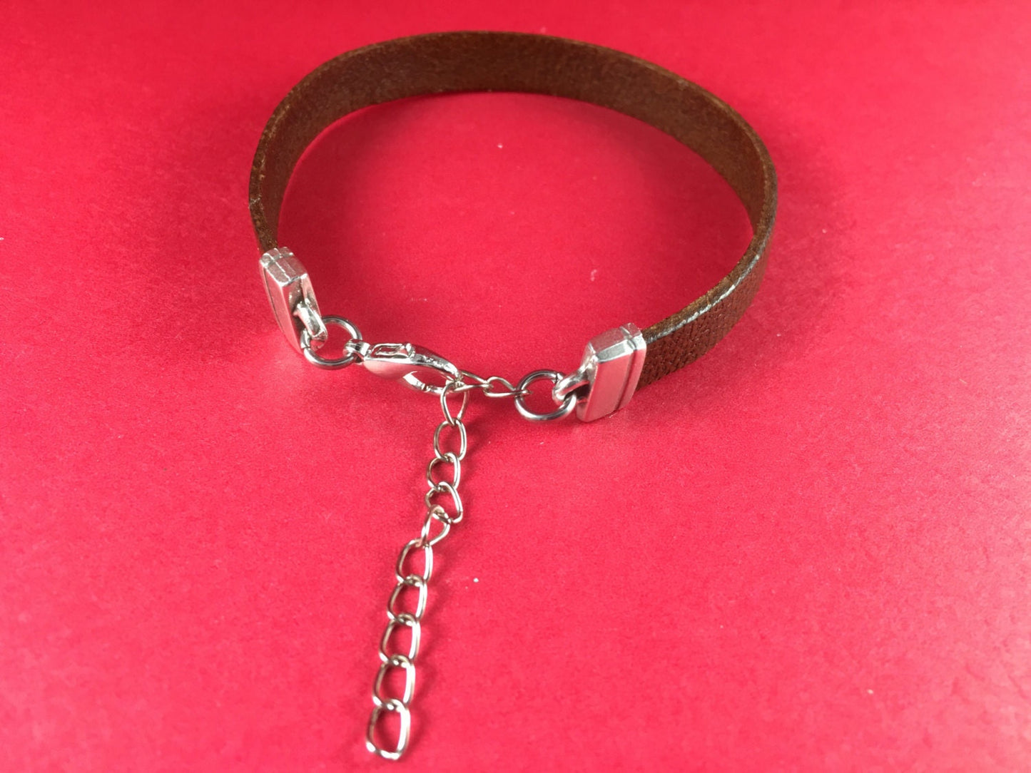 5/10 MADE IN GREECE, mykonos casting adjustable  clasp, silver clasp, flat cord clasp, 10mm flat cord clasp, bracelet clasp (B3217as)Qty 1