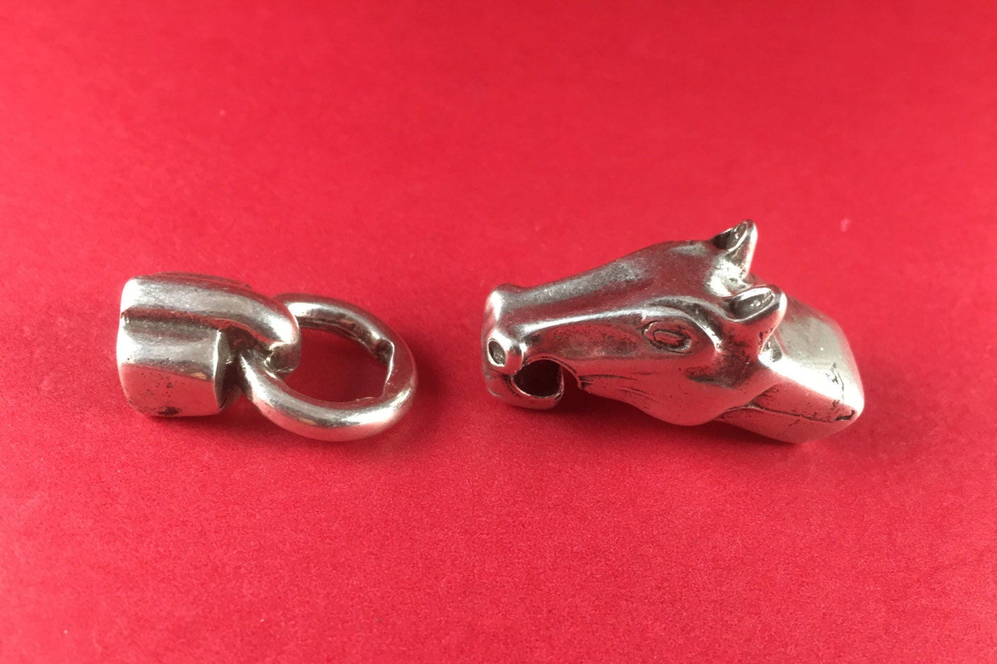 LC0029>>MADE in EUROPE zamak horse clasp, metal horse hook clasp qty1