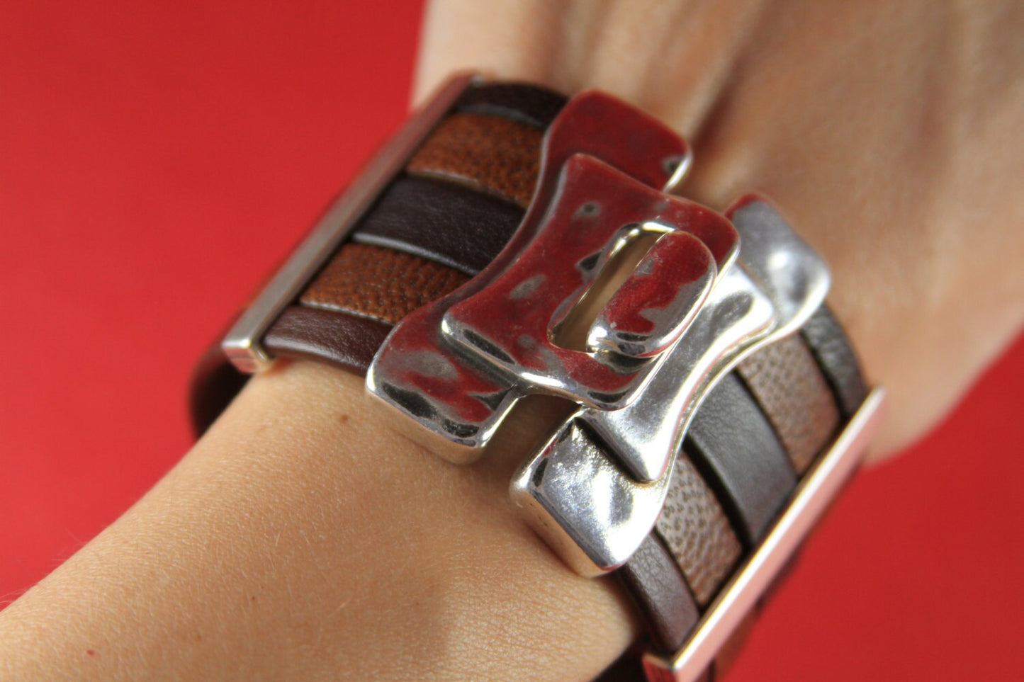 FC0001>>MADE in EUROPE large zamak hook clasp, 40mm flat zamak clasp, 40mm hammered hook clasp (5408/40) Qty1