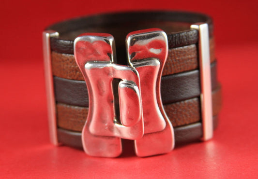 FC0001>>MADE in EUROPE large zamak hook clasp, 40mm flat zamak clasp, 40mm hammered hook clasp (5408/40) Qty1