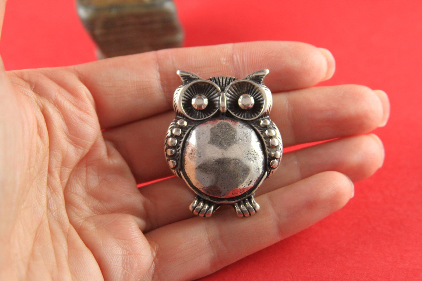 FS0009>>MADE IN EUROPE flat cord zamak slider, zamak owl slider, large owl slider, 30mm flat cord slider Qty1