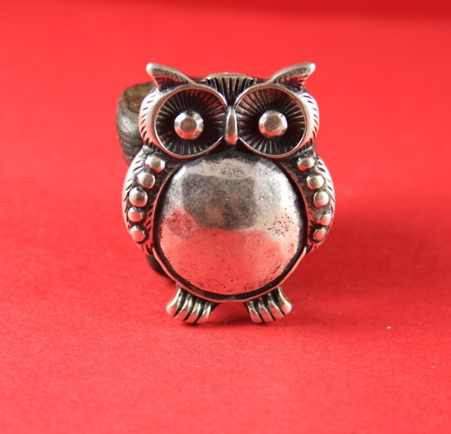 FS0009>>MADE IN EUROPE flat cord zamak slider, zamak owl slider, large owl slider, 30mm flat cord slider Qty1
