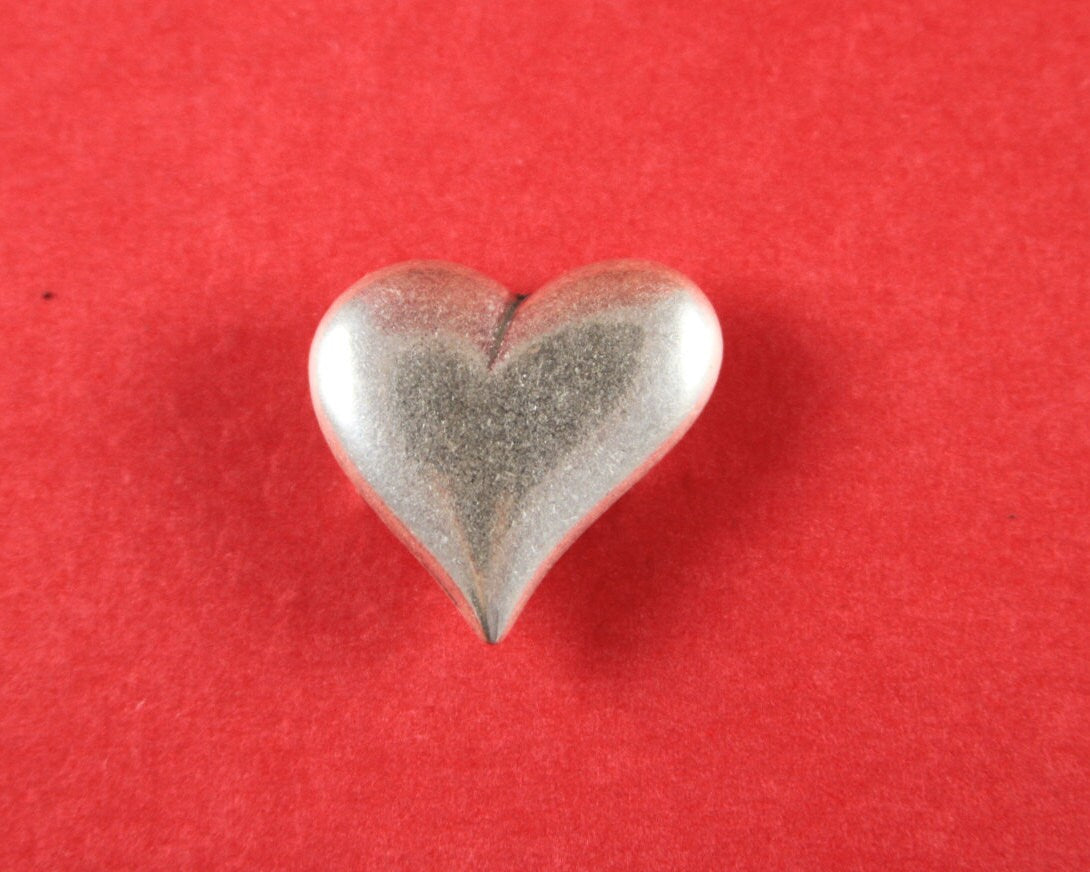 FC0295>>MADE in EUROPE zamak heart clasp, heart clasp, zamak 10mm clasp, flat 10mm cord zamak heart clasp Qty1
