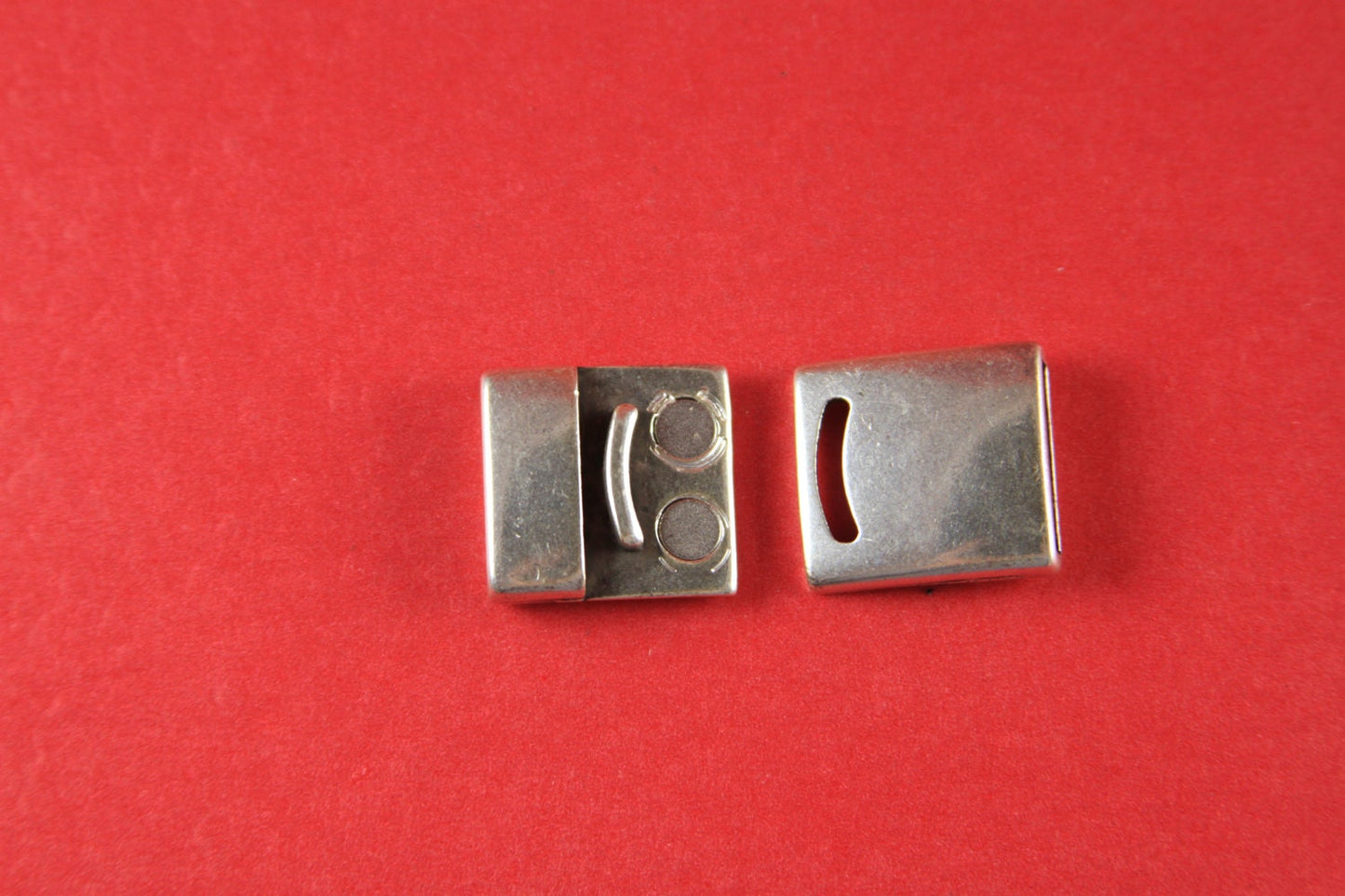 FC0059>>MADE in EUROPE zamak clasp, 15mm flat cord clasp, large clasp, silver clasp Qty1