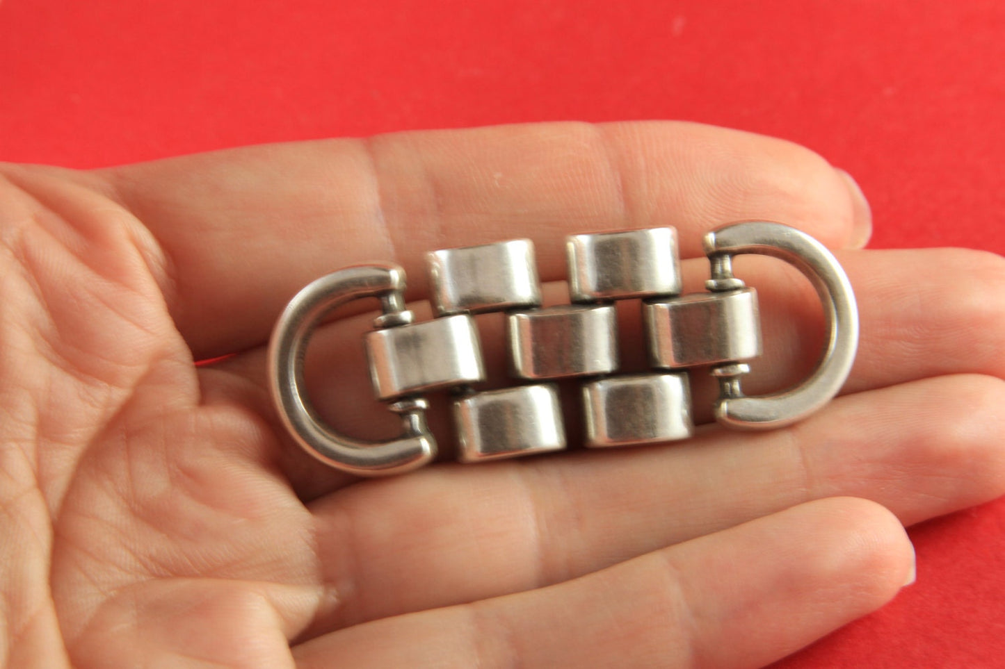 C0066>>MADE IN EUROPE bracelet zamak connector, chain spacer, flat cord connector, chain connector Qty1