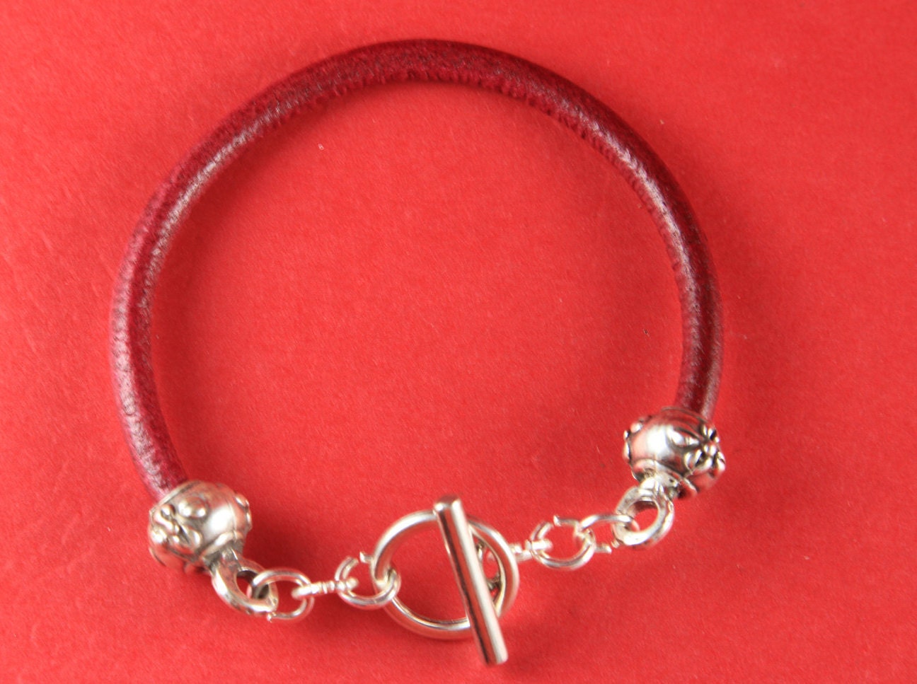 RC0059>>MADE in EUROPE Zamak 5mm round cord ends, 5mm cord clasp with extention chain, 5mm round cord adjustable floral clasp(77817/05)Qty1