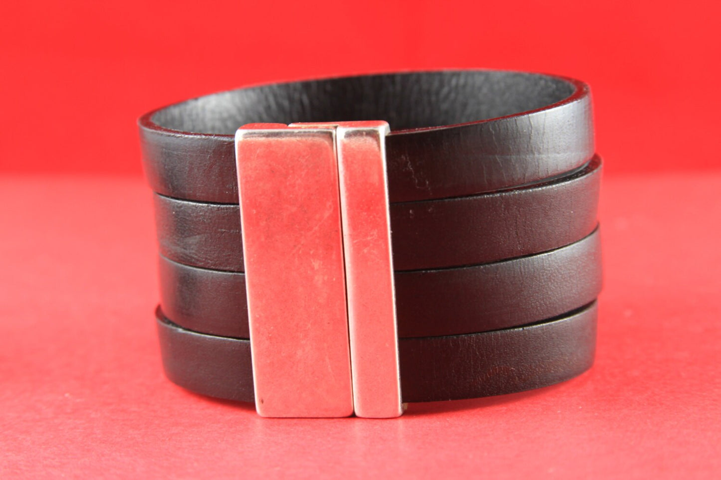 FC0091>>MADE in EUROPE zamak flat cord magnetic clasp, 40mm flat cord clasp, large magnetic clasp (75842/40) qty1