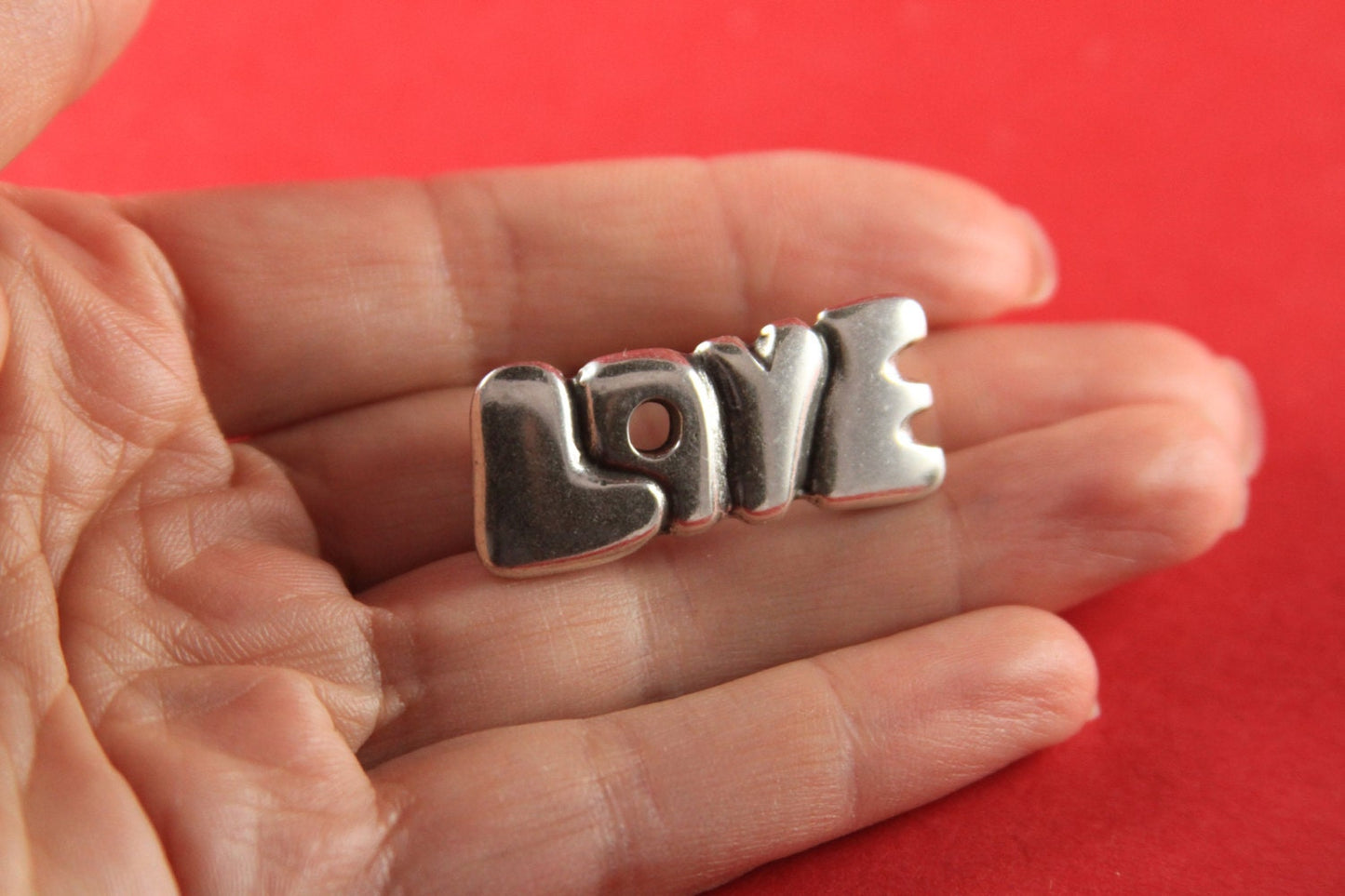 LS0017>>MADE in EUROPE licorice LOVE  slider, licorice zamak slider, licorice zamak tube, 10x6mm love slider, Qty1