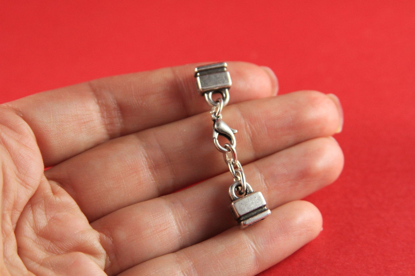 5/3 MADE in EUROPE 2 zamak clasp with extention chain, 5mm adjustable clasp, flat 5mm clasp,  flat 5mm clasp (76920/06)qty2