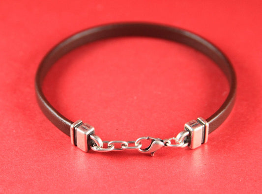 5/3 MADE in EUROPE 2 zamak clasp with extention chain, 5mm adjustable clasp, flat 5mm clasp,  flat 5mm clasp (76920/06)qty2
