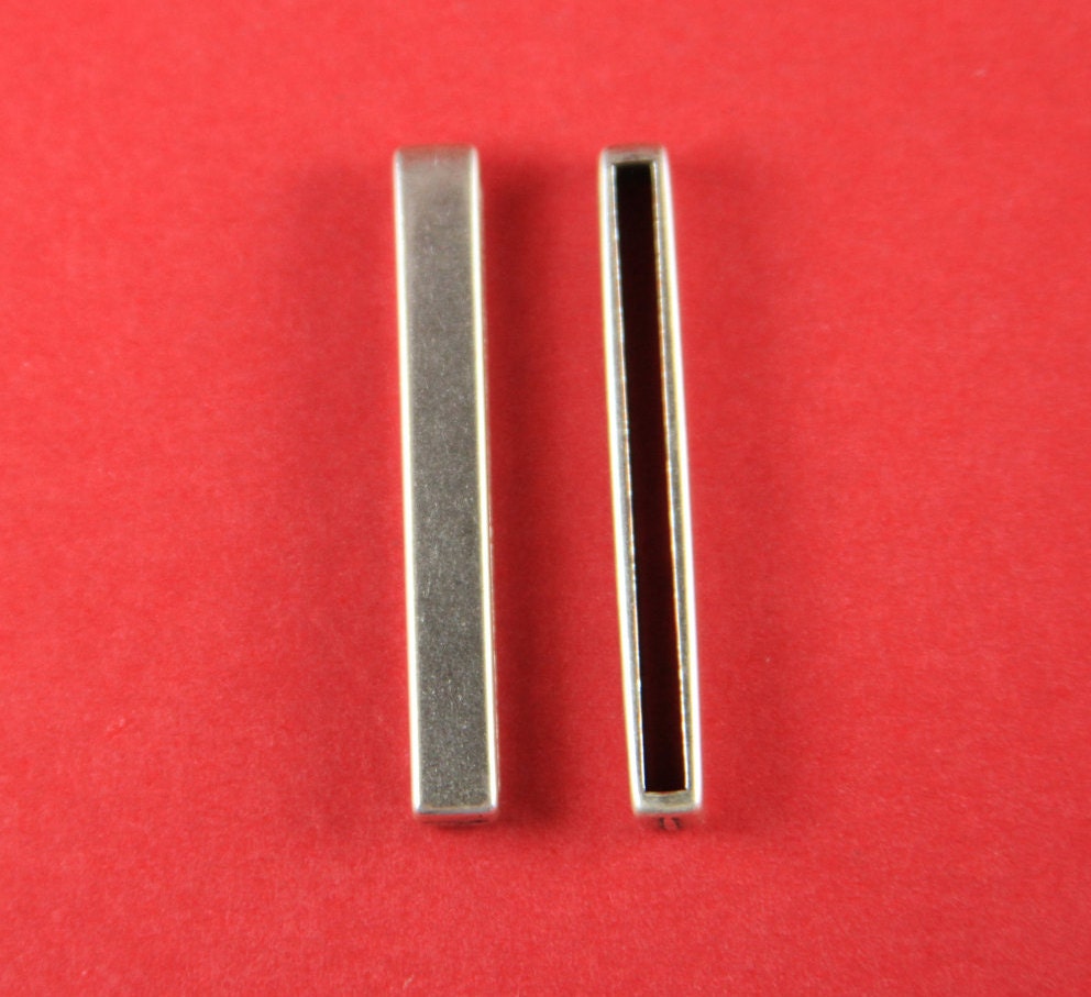 FS0053>>MADE in EUROPE 2 zamak sliders for 40mm cord, 40mm flat cord slider, zamak bar slider (10839/40) qty2