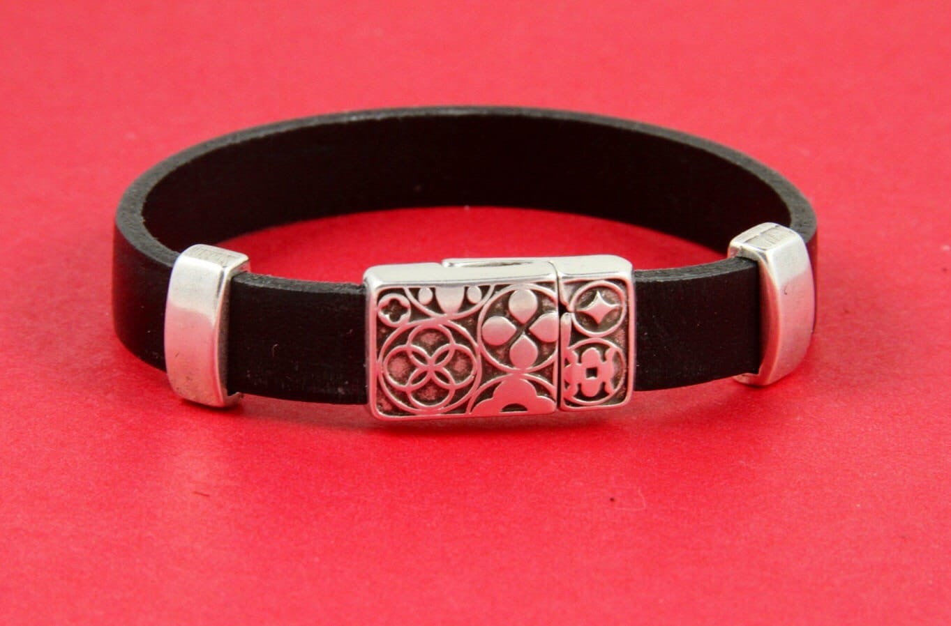 FC0286>> MADE in EUROPE zamak clasp, 10mm flat cord clasp, 10x2mm clasp, Qty1