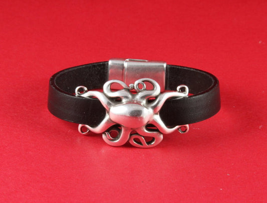 C0092>>MADE in EUROPE zamak connector, zamak octopus connector, bracelet octopus  slider, Qty1