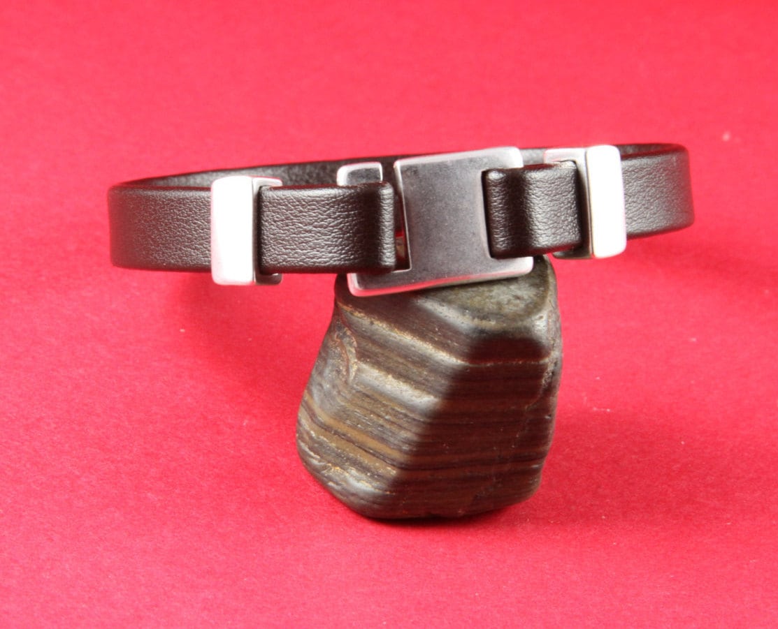 FC0241>>MADE in EUROPE 2 zamak flat hook clasps, square flat cord clasp, 10mm flat cord hook clasp (9109) Qty2