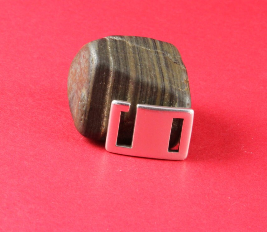 FC0241>>MADE in EUROPE 2 zamak flat hook clasps, square flat cord clasp, 10mm flat cord hook clasp (9109) Qty2