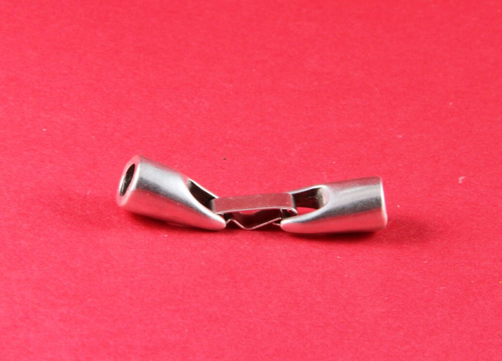 4/7 MADE in EUROPE zamak round cord snap clasp, 6mm round cord snap clasp, zamak 6mm cord clasp (7645-0377) Qty1