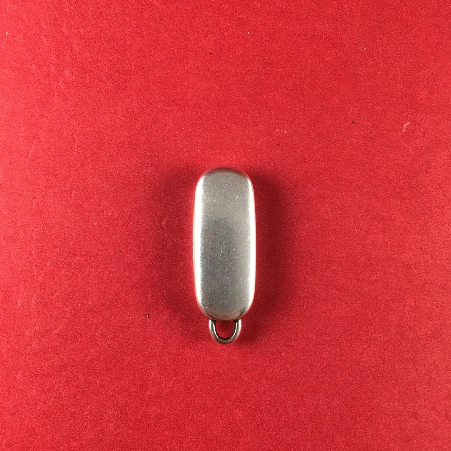 0/5 MADE in EUROPE 2 zamak flat cord bail with hanging ring, charm holder, 25mm flat cord slider with hanging ring (9579-0077) Qty2