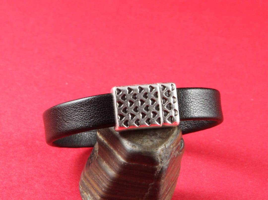 FC0240>>MADE in EUROPE zamak clasp, 10mm flat cord clasp, flat leather cord clasp, silver clasp for 10mm Qty1