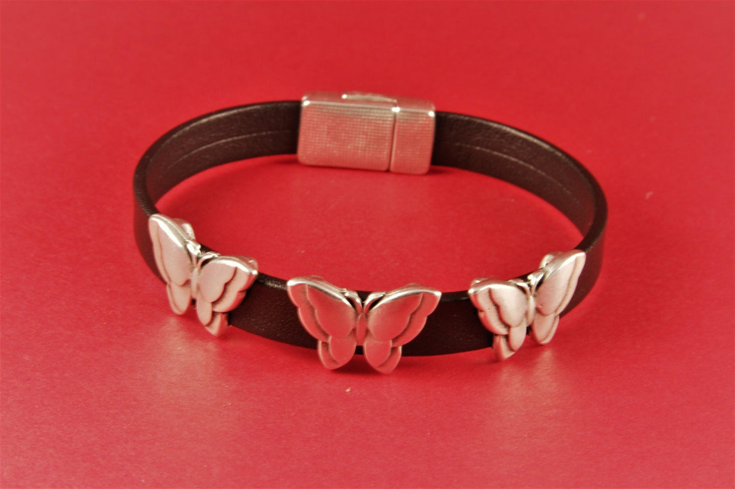 FS0036>>MADE IN EUROPE zamak butterfly sliders, flat cord slider, 10mm flat cord sliders, silver butterfly sliders