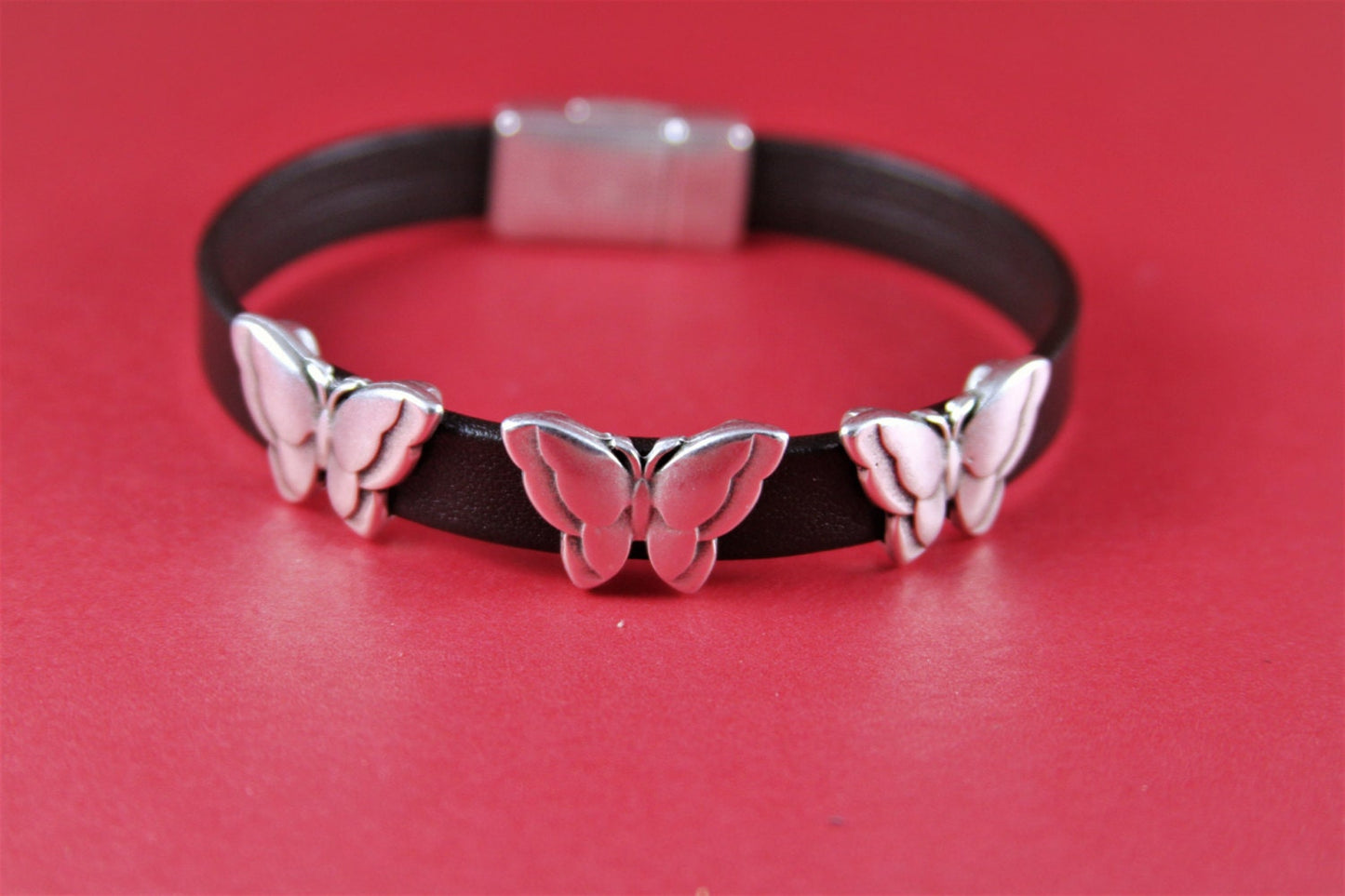 FS0036>>MADE IN EUROPE zamak butterfly sliders, flat cord slider, 10mm flat cord sliders, silver butterfly sliders
