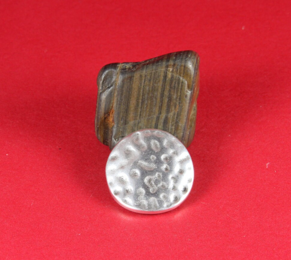 FS0114>>MADE in EUROPE zamak round hammered slider, 10mm flat cord slider, 10mm leather cord slider, zamak sliders  Qty1