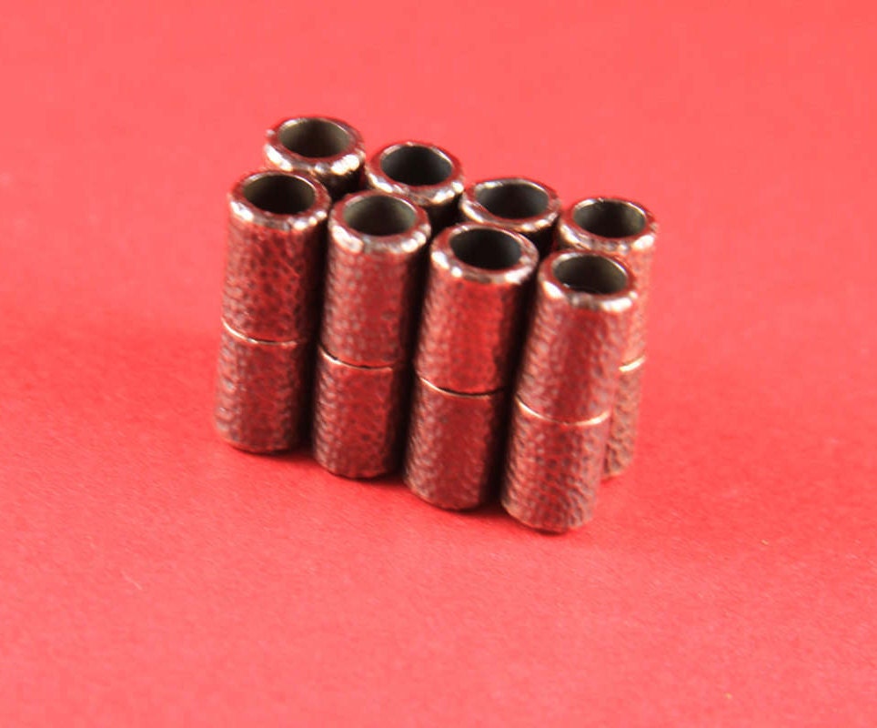 RC0035>>MADE IN EUROPE 5mm round cord clasp, 5mm round leather cord clasp, hammered clasp (XM5978)