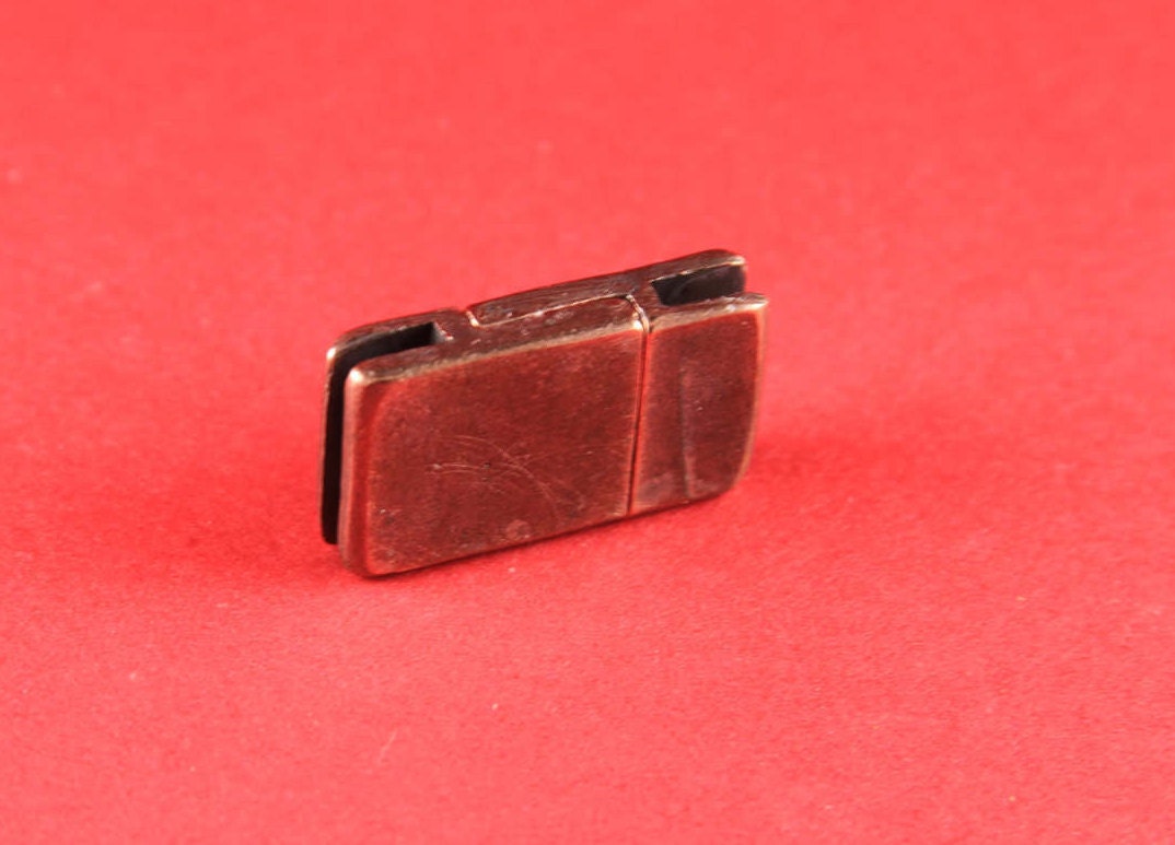 FC0160>>MADE IN EUROPE magnetic clasp for 15mm flat leather cord, copper clasp for flat cord (XM6007AC) Qty1