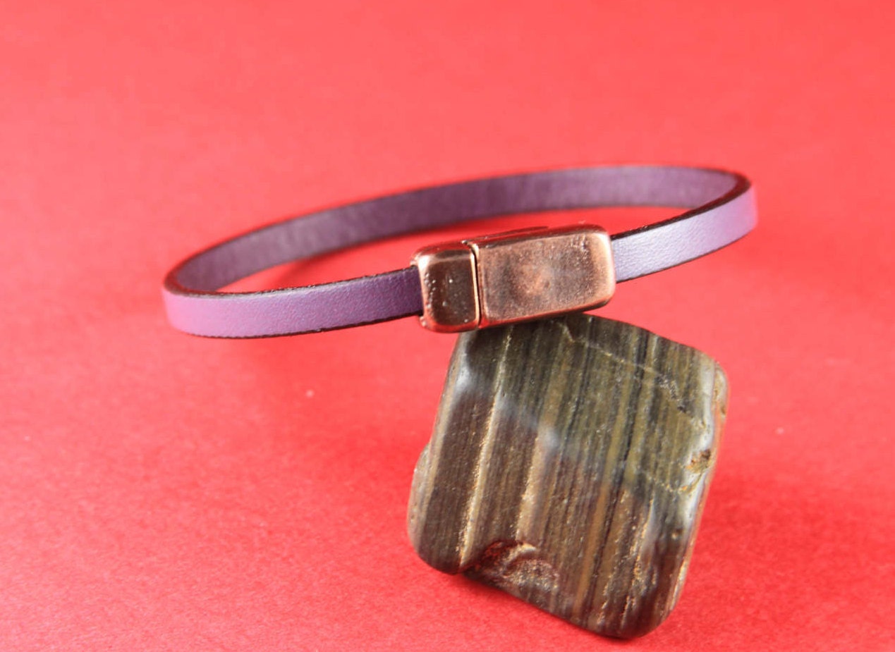 FC0208>>MADE IN EUROPE copper magnetic clasp, 5mm flat cord clasp, bracelet clasp, flat cord magnetic clasp (XM5980AC) Qty1