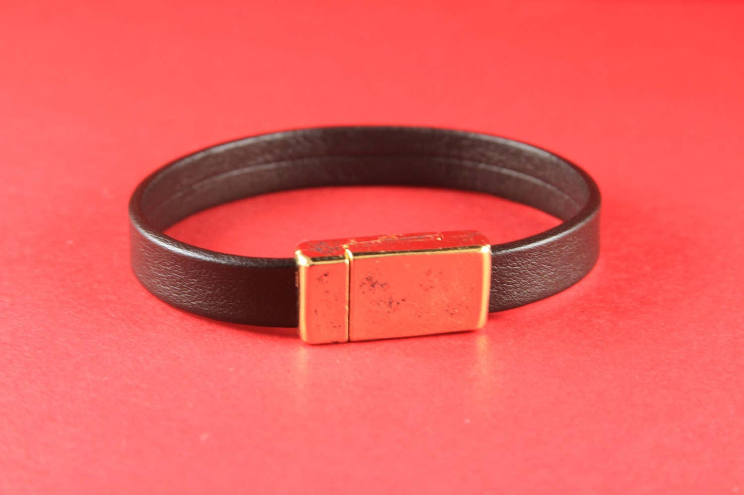 FC0164>>MADE IN EUROPE magnetic clasp for 10mm leather cord, old gold clasp for flat cord, strong 10mm magnetic clasp (XM5981AG) Qty1