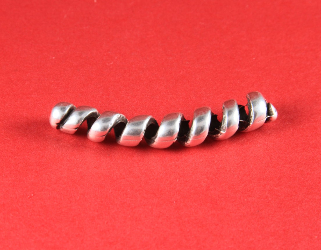 RS0001>>MADE IN EUROPE 2 zamak sliders, metal spiral tube, round cord slider , 3mm leather  slider (PF5008)Qty2