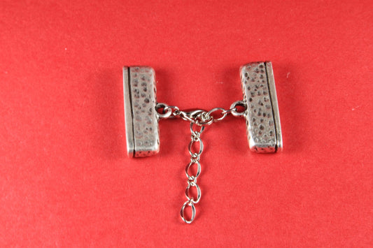 5/9 MADE in EUROPE 20mm hammered zamak clasp with extention chain, 20mm adjustable clasp, flat 20mm clasp, heavy duty clasp (93960)qt1